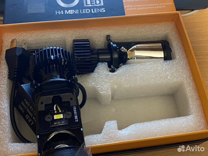 Лед лампы h4 с линзой