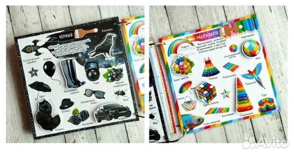 Развивающая книжка на липучках Азбука цвета