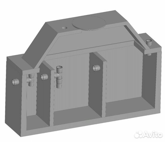 Септик бетонный 3-камерный V4,5м.куб