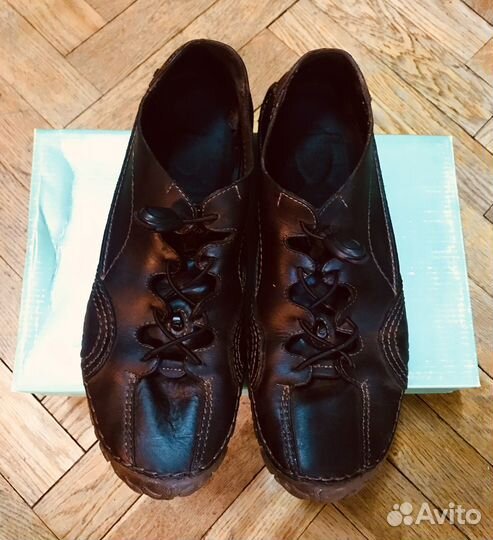 Английские ботинки/кроссовки/мокасины кожаные 43