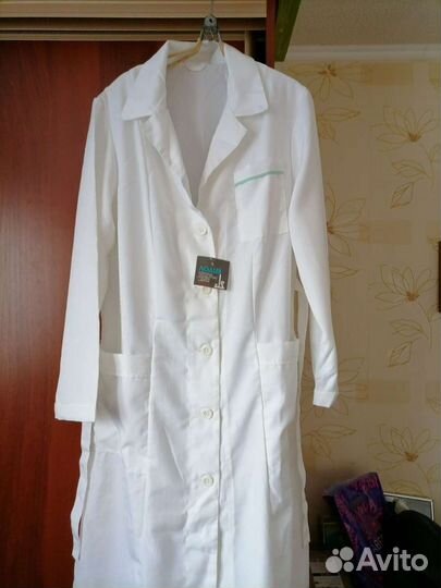 Медицинский халат женский, костюмы белые новые