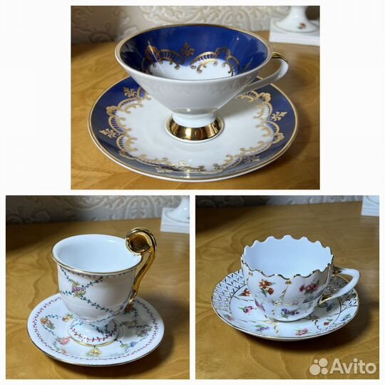 Чайные и кофейные пары антиквариат