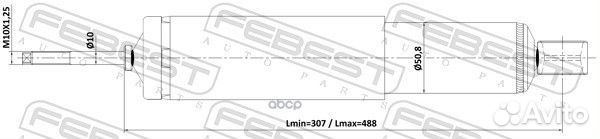 Амортизатор задний GAS.twin tube 14110007R Febest