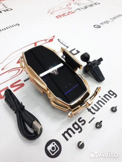 Беспроводная зарядка 15W gold нового образца