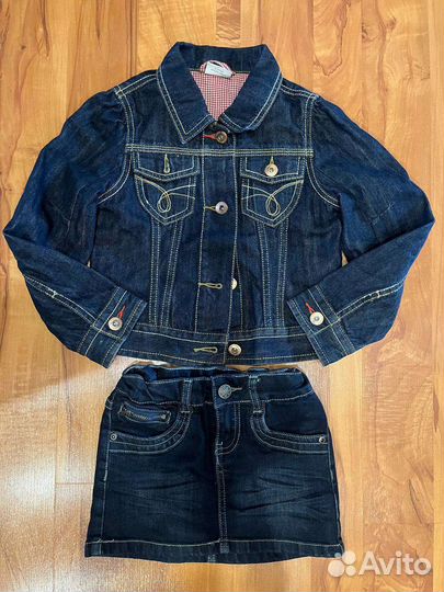 Джинсовка и юбка для девочки
