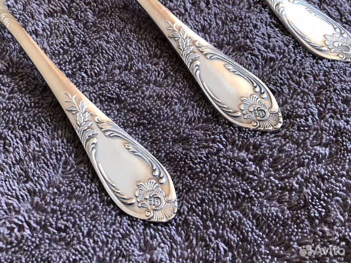 Ложки столовые СССР мельхиор Зiш (10 шт)