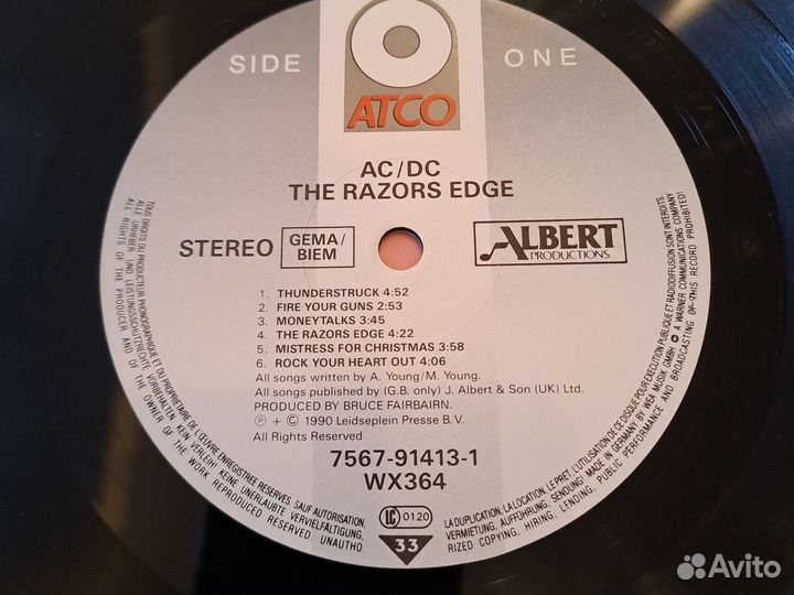 AC DC The Razors Edge lp Germany