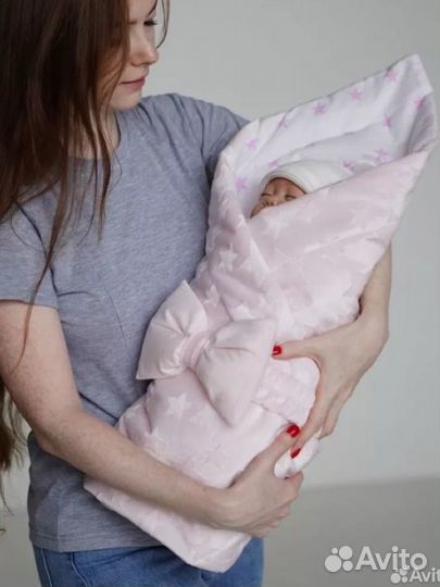 Конверт на выписку для новорожденных весна лето