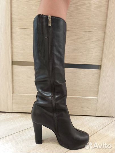 Сапоги женские кожаные осень/весна 37 размер