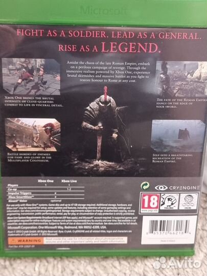 Игра для Xbox one Ryse