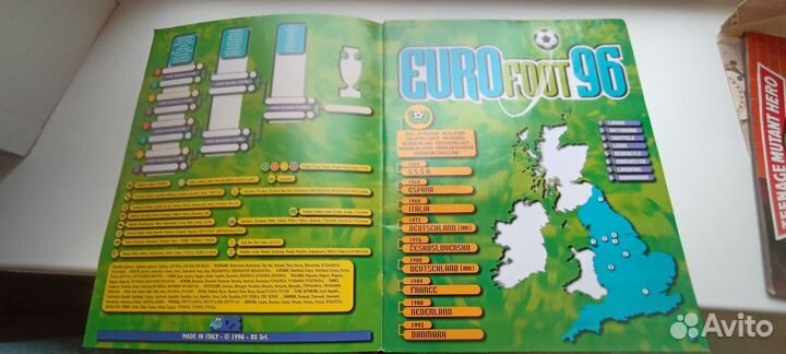 Альбом с наклейками евро фут 1996
