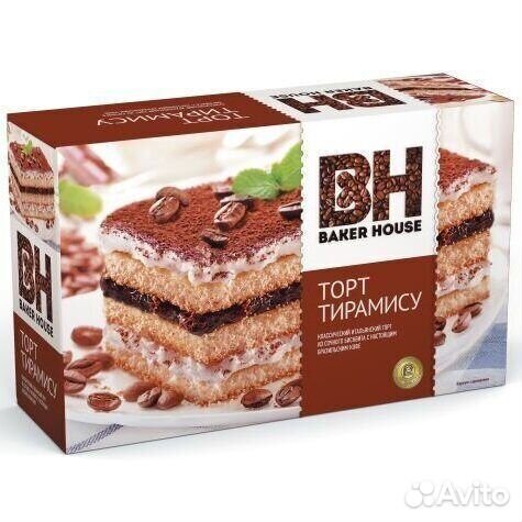 Опт - Торт бисквитный Baker House Тирамису 350г