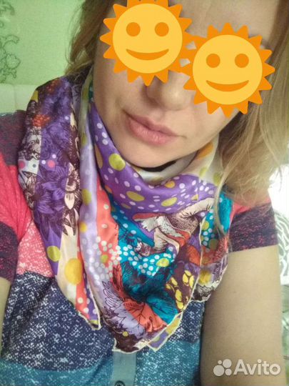 Платочек на шею натур.шёлк Италия