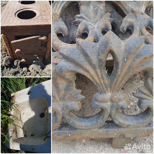 Мини-буржуйка, декор-оградка, мойка-чугун