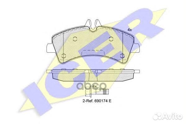 141849 колодки дисковые задние MB Sprinter 509