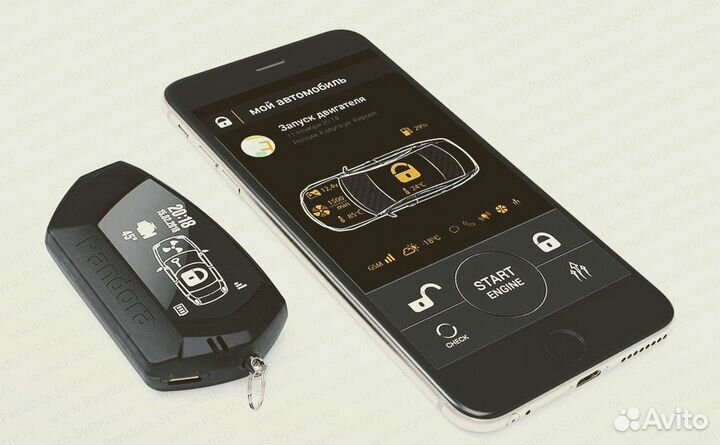 Сигнализация Pandora с Автозапуском+установка