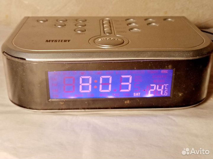 Радио будильник с часами Mystery