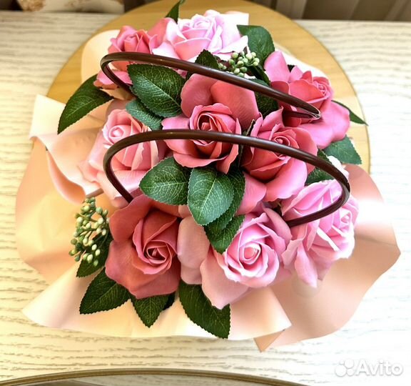 Букет из пенных роз учителю, 1 сентябр