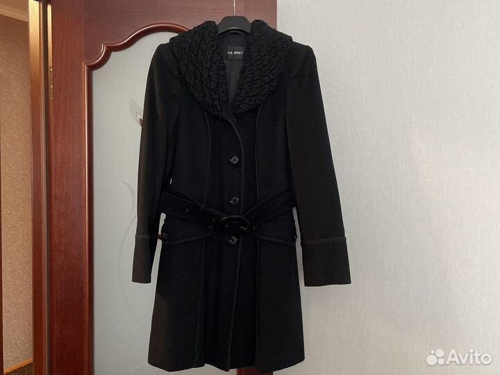 Пальто женское, российский размер 48, черное, Gil