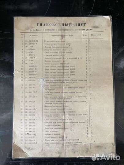 Упаковычный лист газ-21 