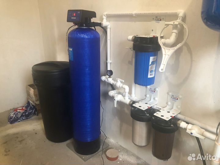 Система очистки воды на колонном фильтре