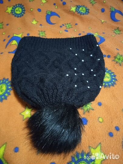 Шапка женская зима с бубоном