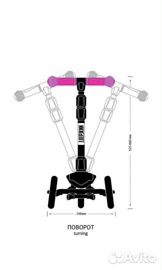 Самокат детский трехколесный