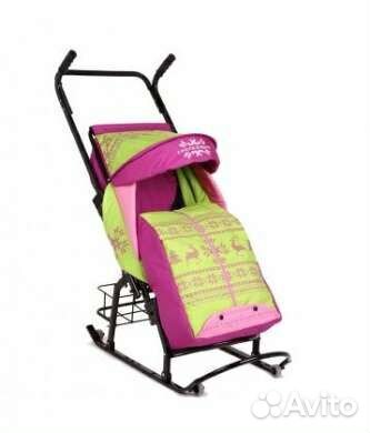 Санки-коляски с колесами на полозьях