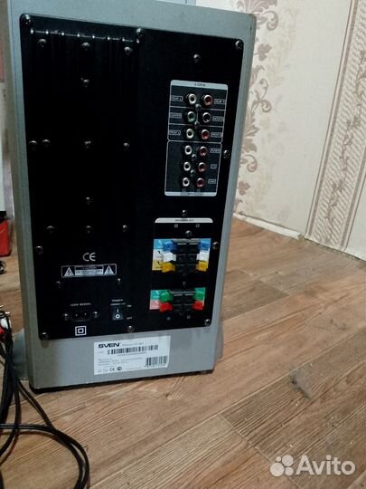 Сабвуфер и колонки sven+усилитель Ямаха