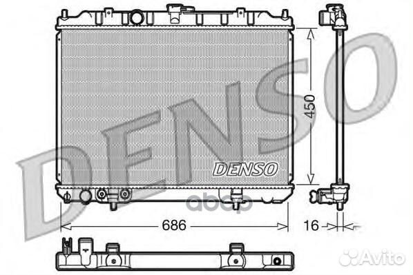 Радиатор системы охлаждения DRM45005 Denso