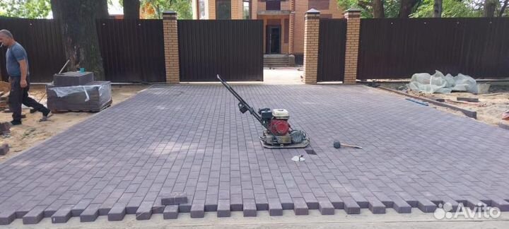 Укладка тротуарной плитки подключ асфальтирование