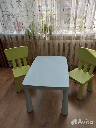 Стол, 2 стула Маммут IKEA