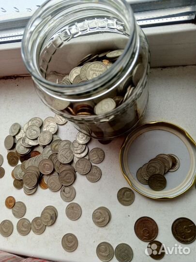 Советские монеты 15 копеек 1 копейка