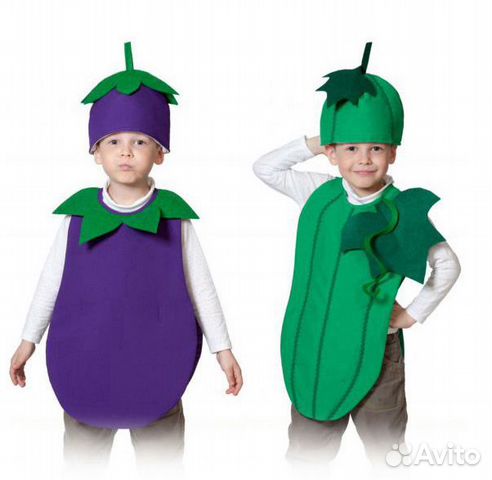 Огурчик, баклажан, апельсин, ананас, ежевика