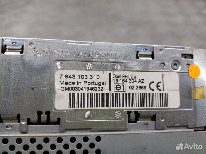 Магнитола Opel Astra H Z16XEP 104 Л.С хэтчбек 2004