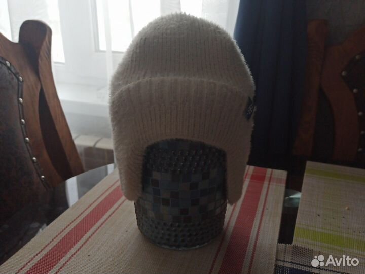 Шапка женская вязаная с ушками