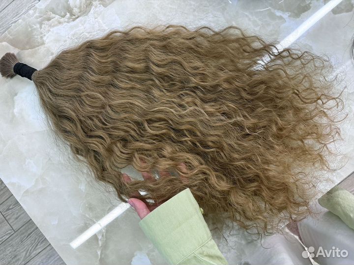Волосы для наращивания, 50см, кудри