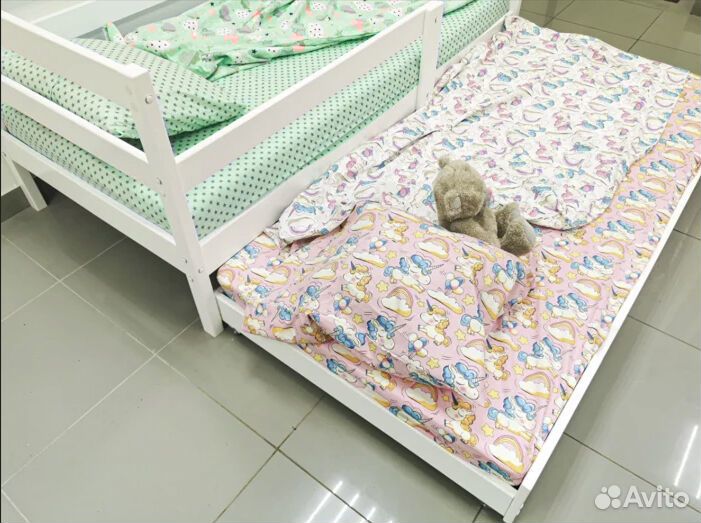 Кроватка детская берёза выдвижная Софа Выкатная