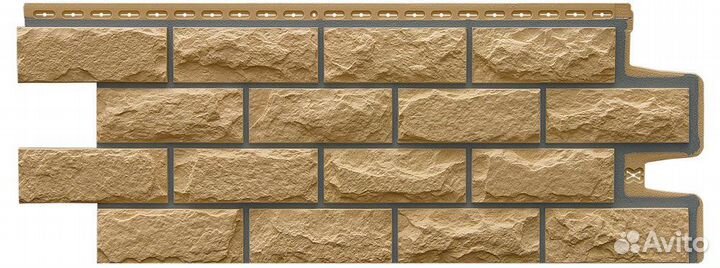 Фасадная панель GL Колотый камень горчичная