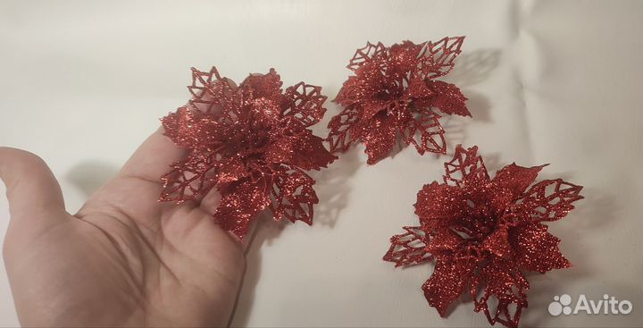 Набор ажурных новогодних украшений для интерьера