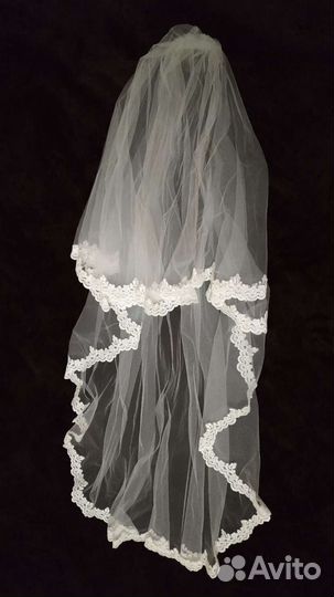 Фата с кружевом