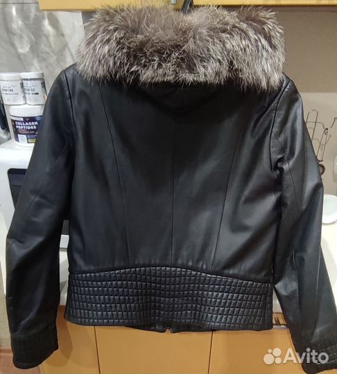 Куртка кожаная натуральная 48-50 с утеплением