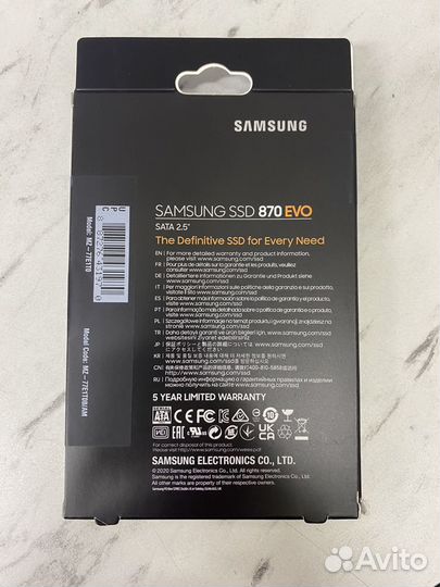 Новый. Оригинал. SSD Samsung 870 EVO 2.5