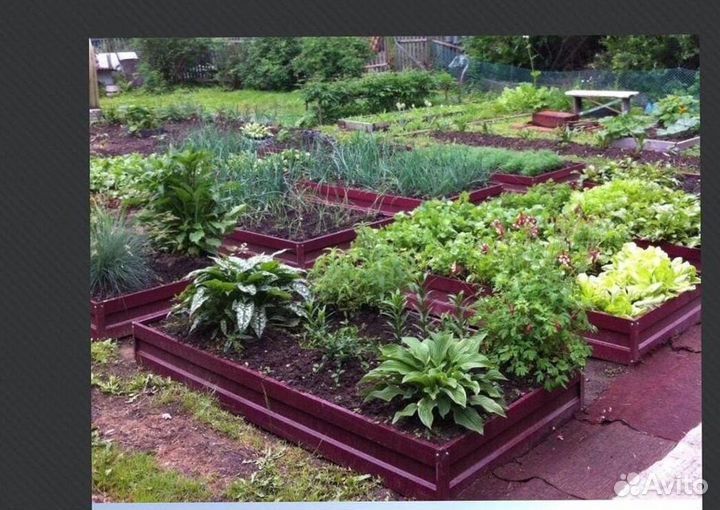 Грядка цветная 1м х 2,5м х 32см