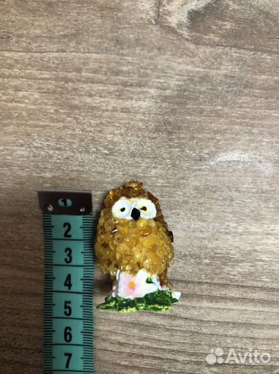 Статуэтка сова из янтаря