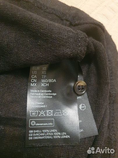 Футболка лен h&m