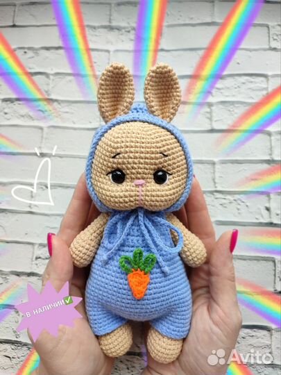 Вязаная зайка, зайчик вязаный