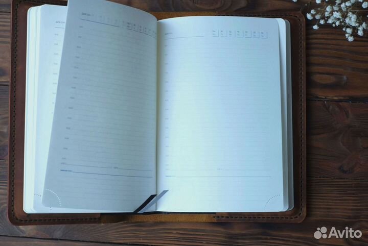 Кожаный ежедневник ручной работы