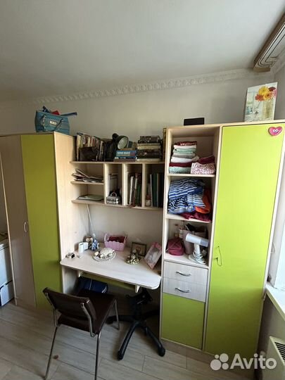 Двухъярусная кровать бу + шкафы