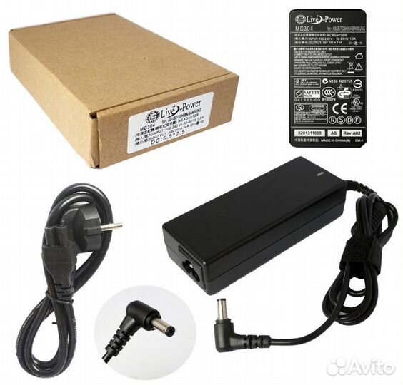 Блок питания для ноутбука 19V/4.74A 2.37 3.42A 20V